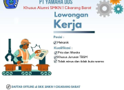 Lowongan Kerja Mekanik PT Yamaha DDS Khusus Alumni SMKN 1 Cikarang Barat Terbaru 2026