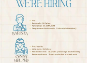 Lowongan Kerja Barista dan Cook Helper Bigcheese.id Terbaru 2026
