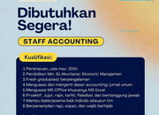 Lowongan Kerja Staff Accounting PT Hasta Niaga Berkah Terbaru 2026