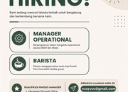 Lowongan Kerja Manager Operational & Barista Kalijati Subang Terbaru 2026
