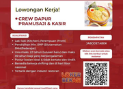 Lowongan Kerja Crew Dapur, Pramusaji, & Kasir Golden Lamian Terbaru 2026