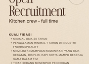 Lowongan Kerja Kitchen Crew Racine Coffee & Tea Terbaru 2026