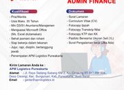 Lowongan Kerja APM Logistics Purwakarta Terbaru Oktober 2026 – Admin Finance