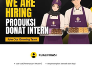 Lowongan Kerja Produksi Donat Intern HI BRANDS GROUP (hi donat) Terbaru 2026