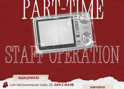 Lowongan Kerja Part-Time Staff Operation Vibes Studio Terbaru 2026